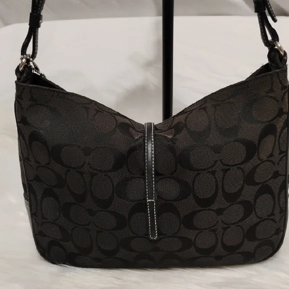 Coach Y2K Monogram C Clip Black Shoulder Bag W Hangtag - Picture 4 of 15